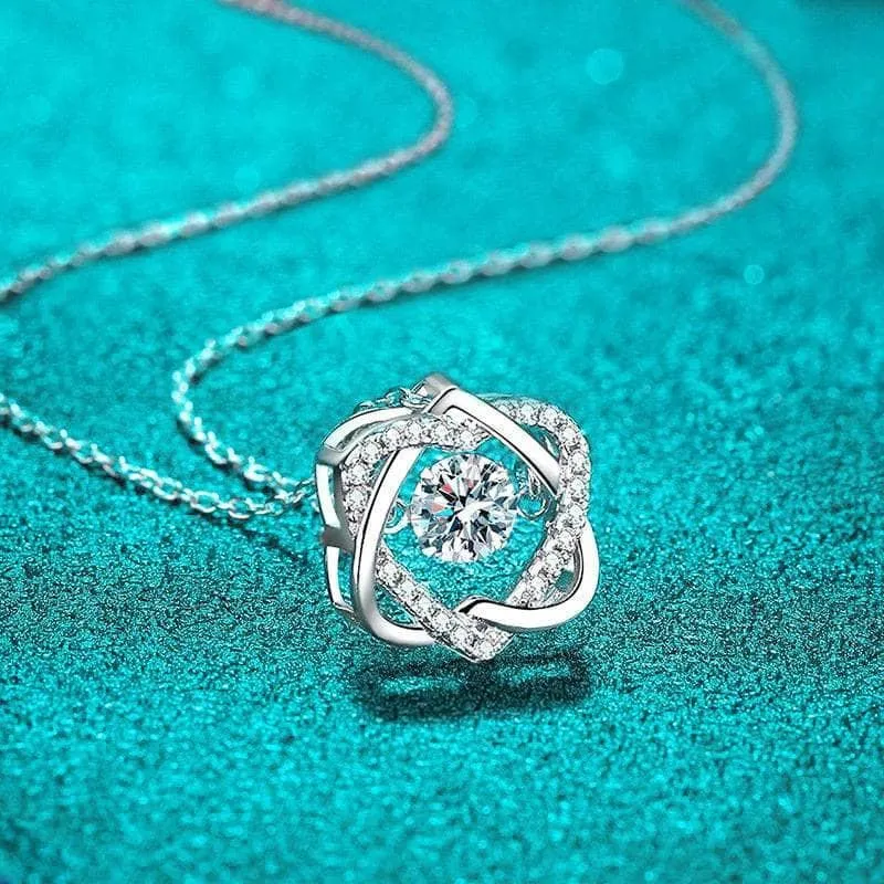 0.5 Ct Diamond Beating Heart Necklace