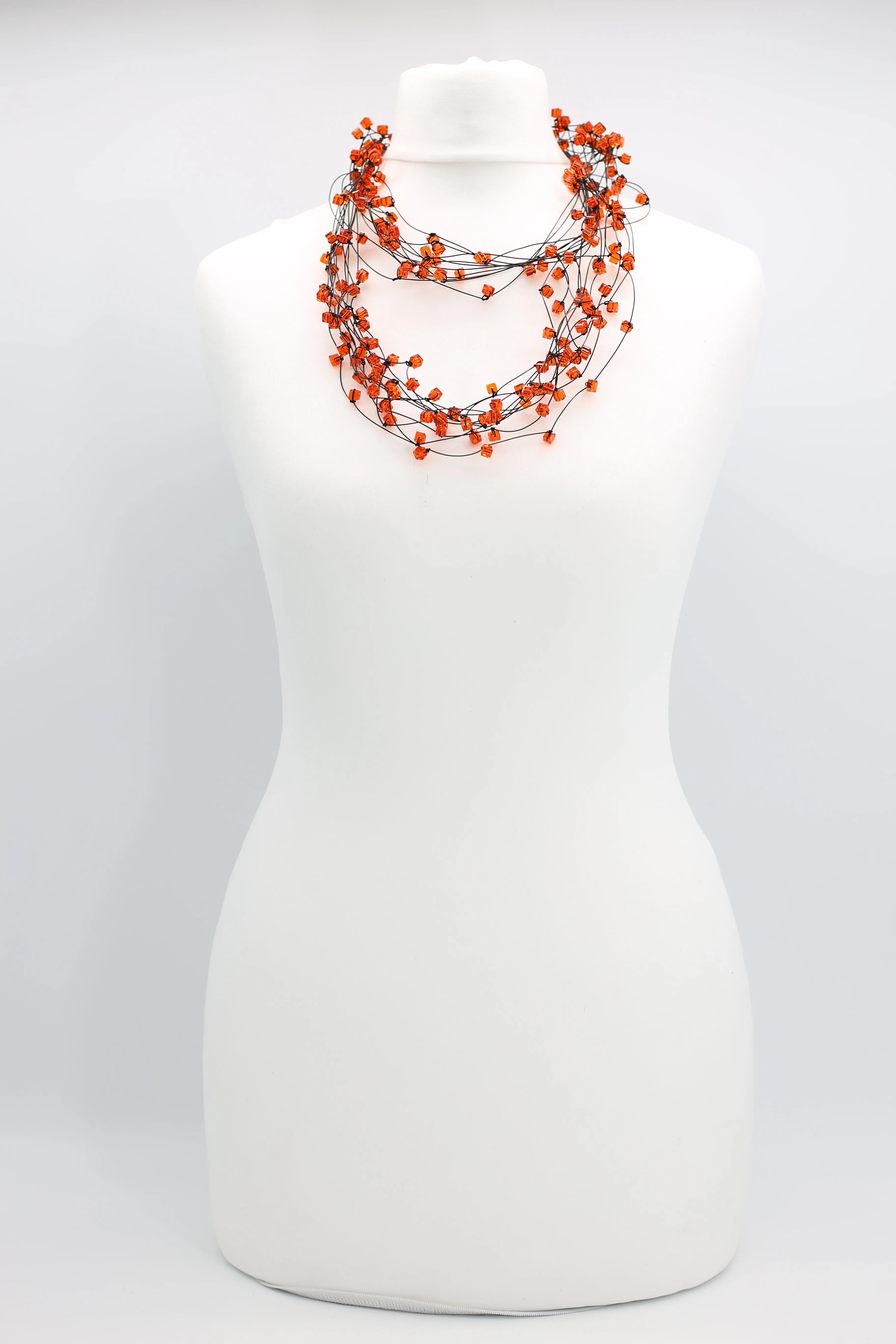 10-stand Crystal Knotted Necklaces