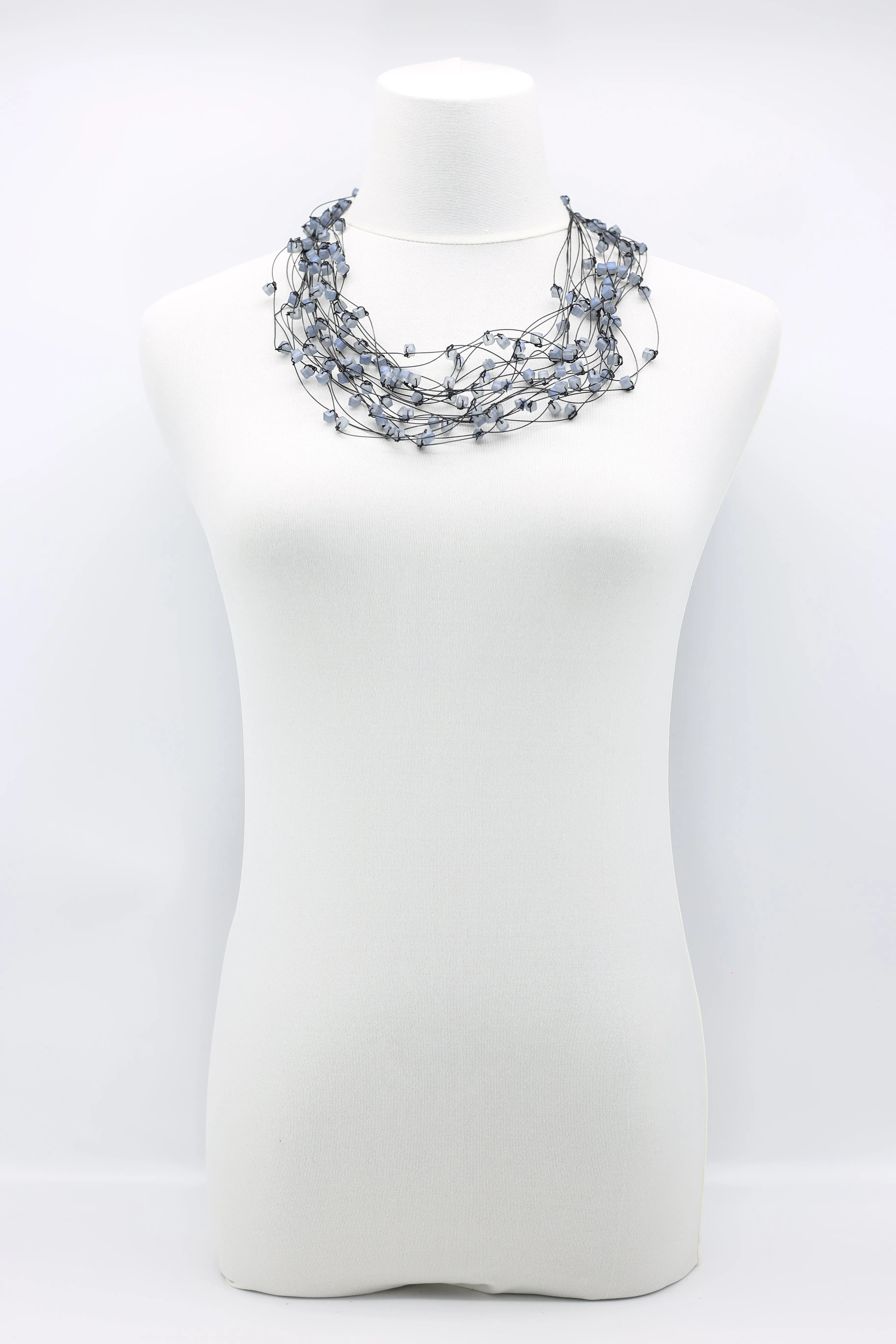 10-stand Crystal Knotted Necklaces