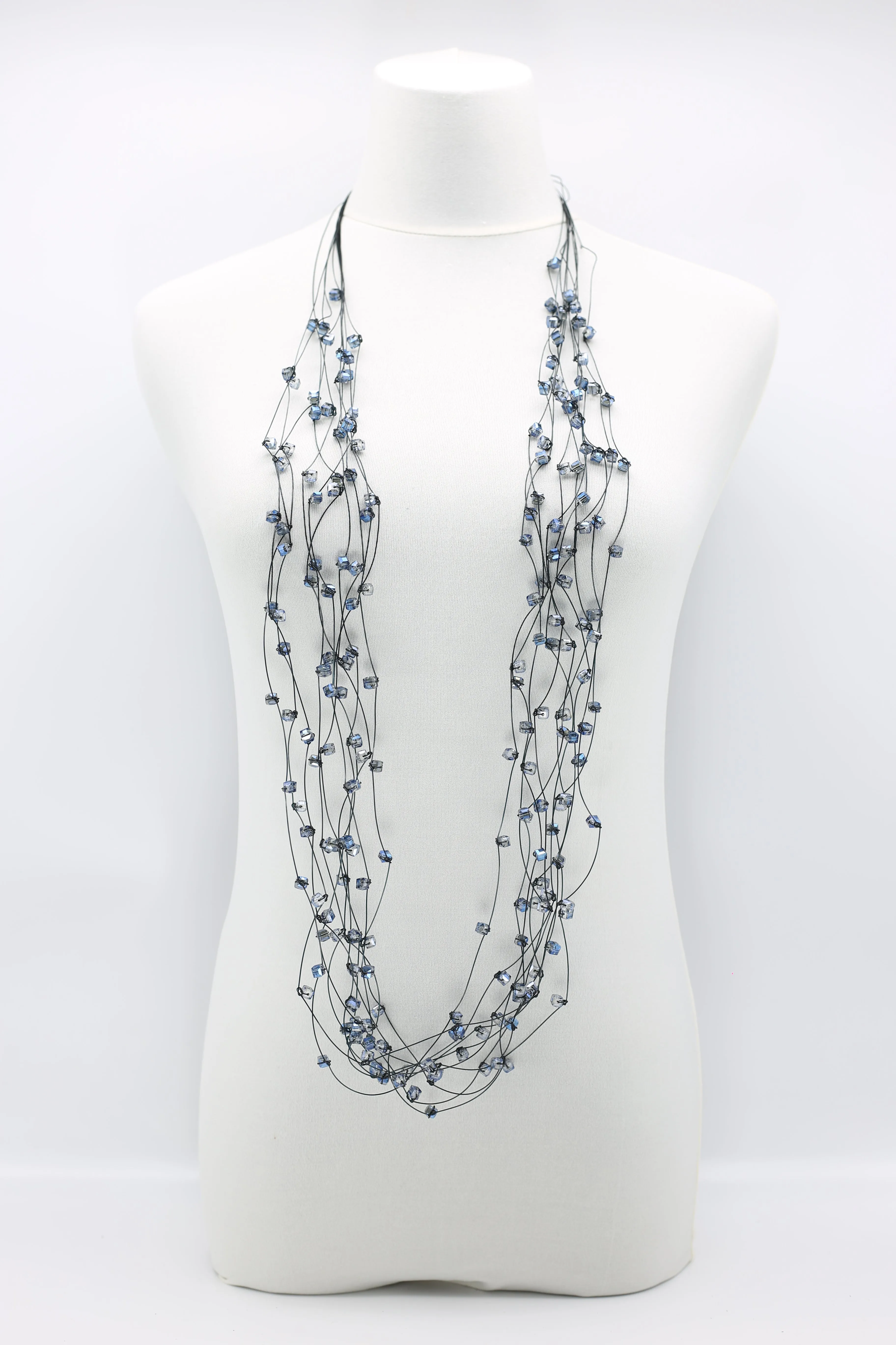 10-stand Crystal Knotted Necklaces