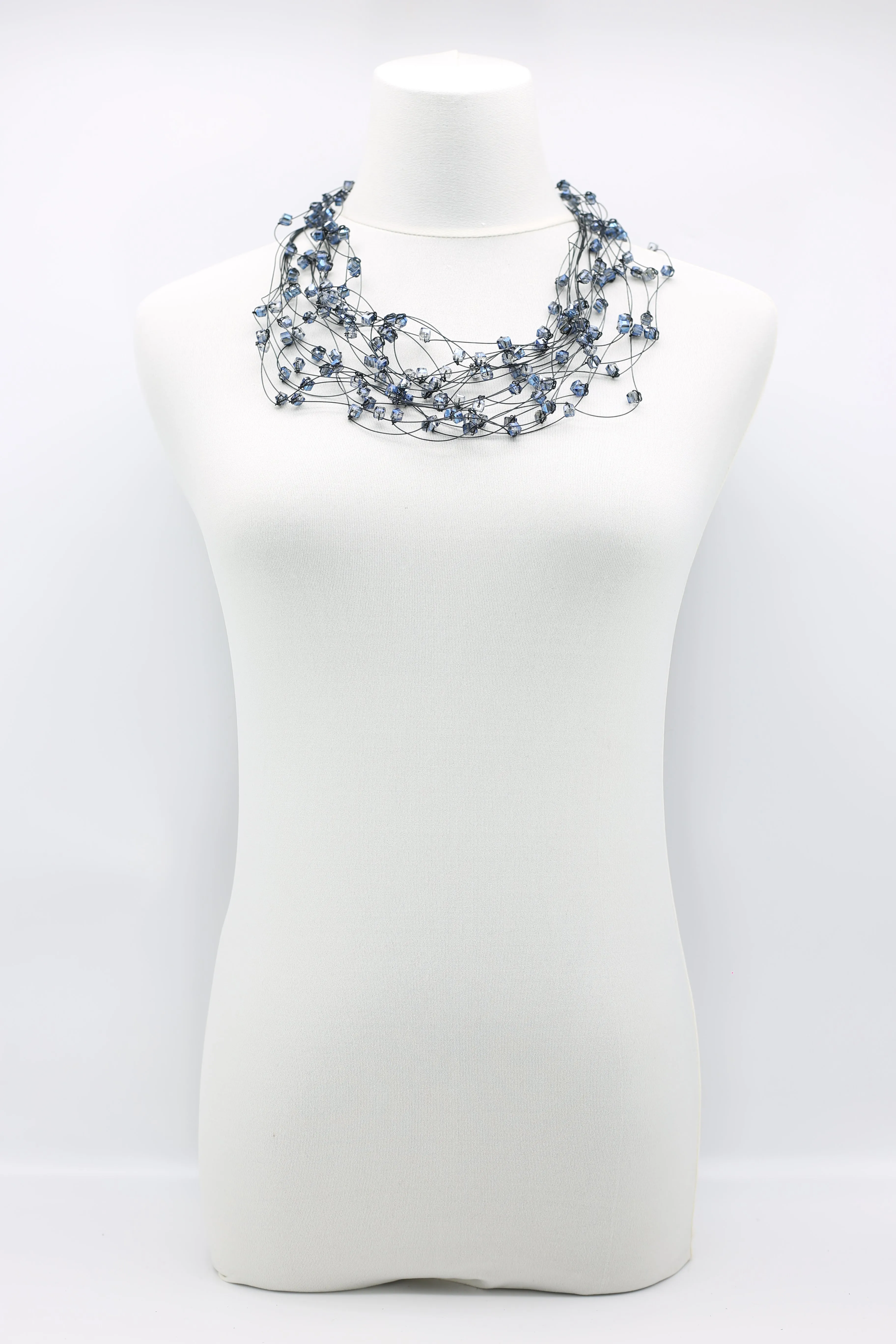 10-stand Crystal Knotted Necklaces