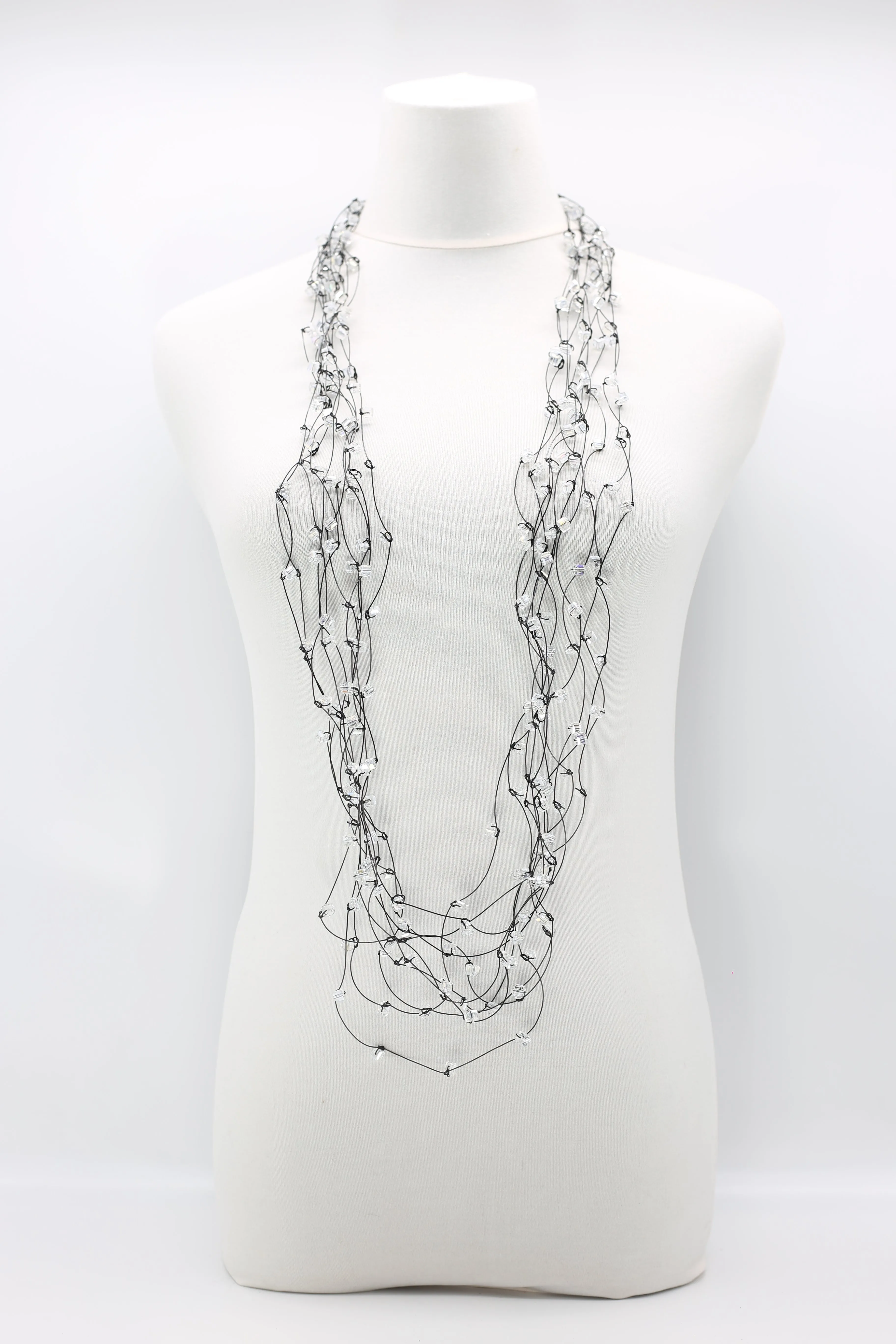 10-stand Crystal Knotted Necklaces