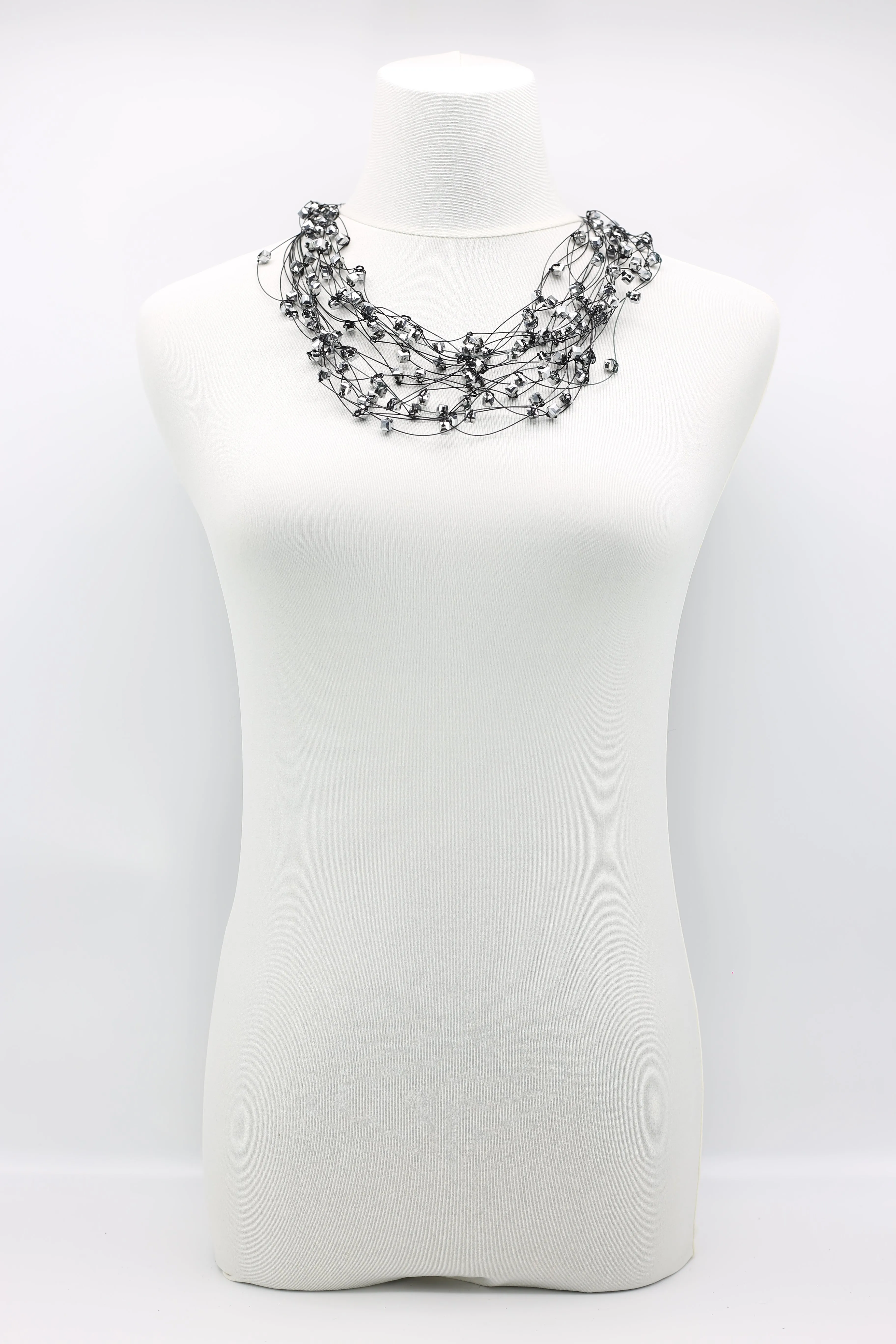 10-stand Crystal Knotted Necklaces