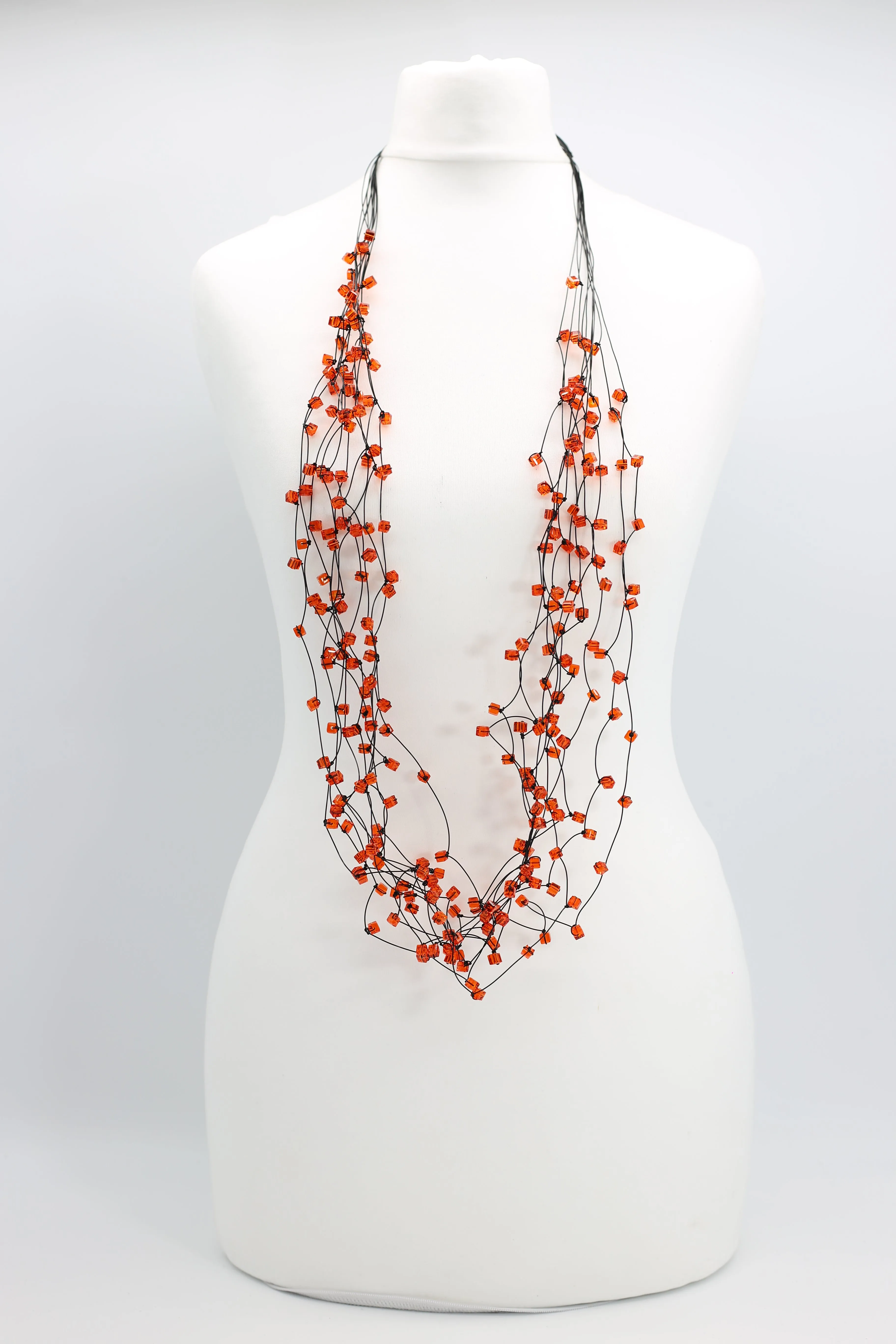 10-stand Crystal Knotted Necklaces
