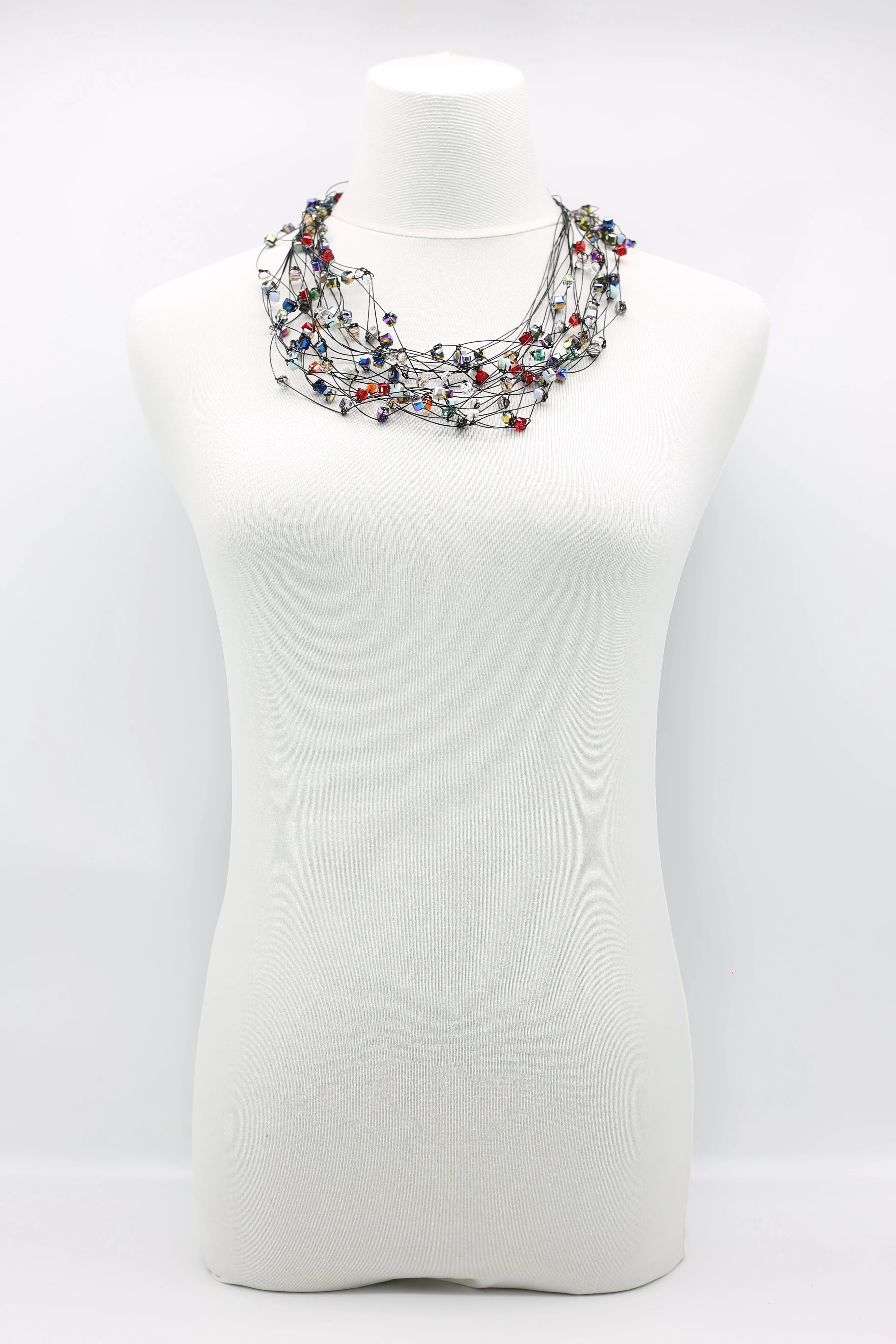 10-stand Crystal Knotted Necklaces
