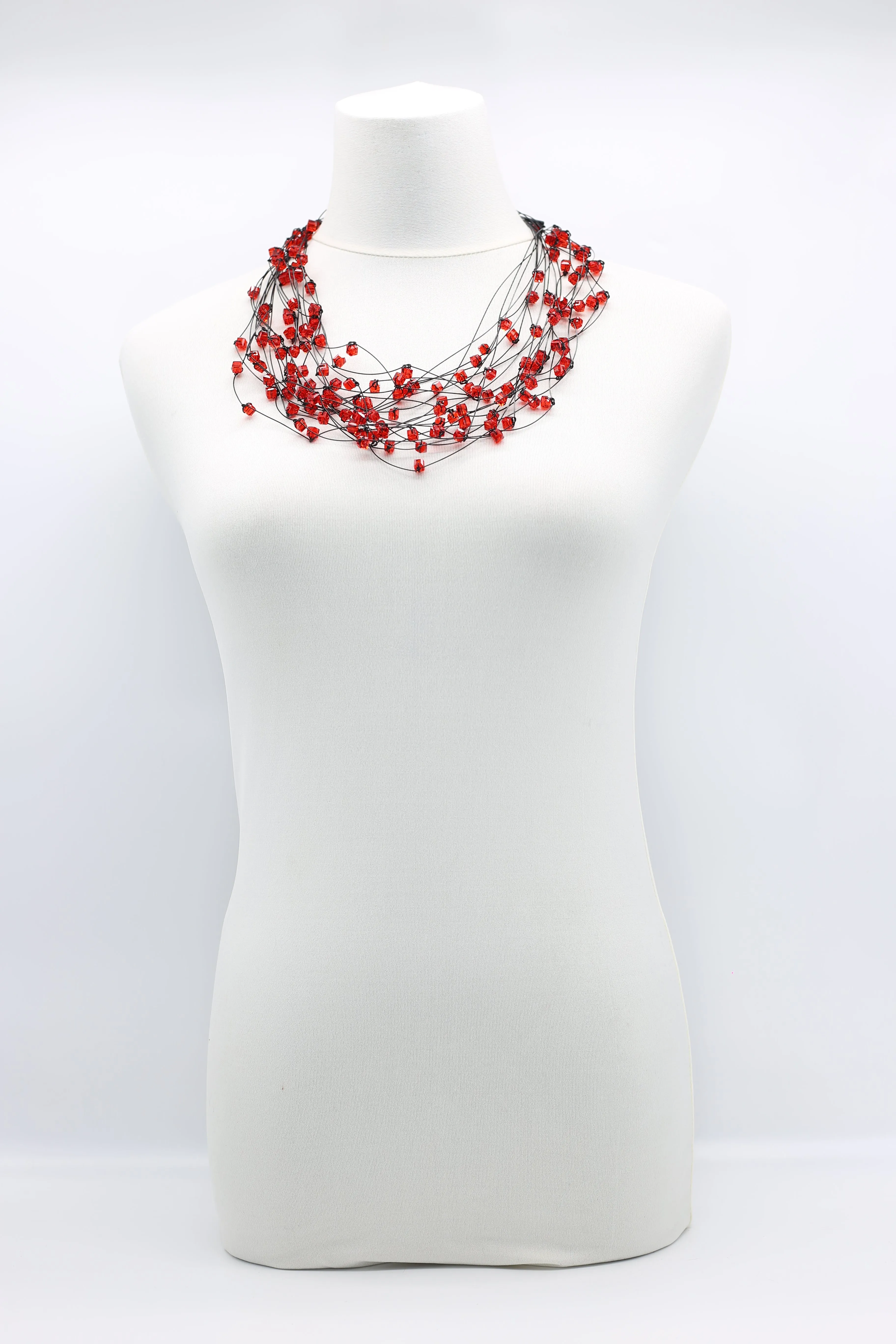 10-stand Crystal Knotted Necklaces