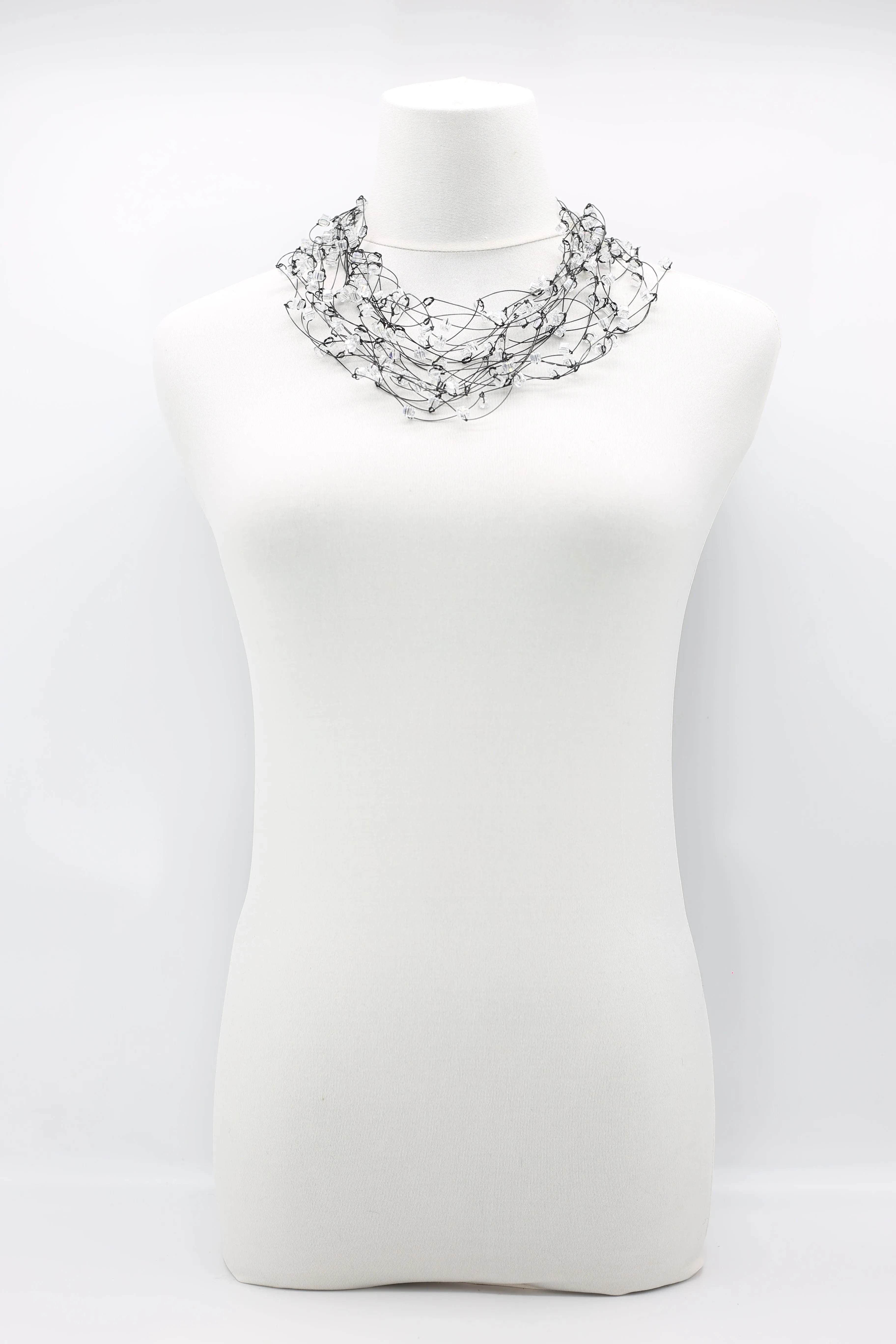 10-stand Crystal Knotted Necklaces