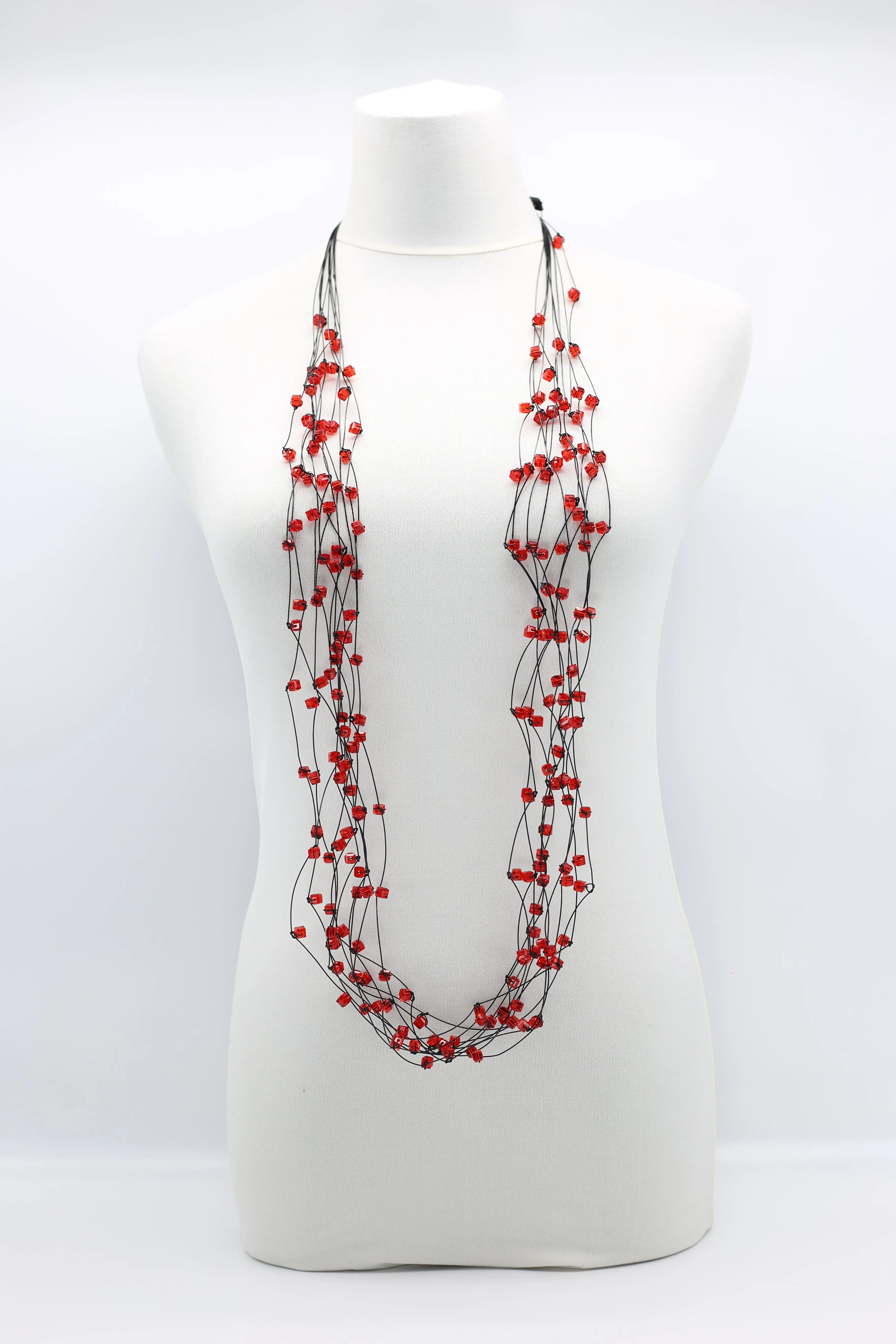 10-stand Crystal Knotted Necklaces