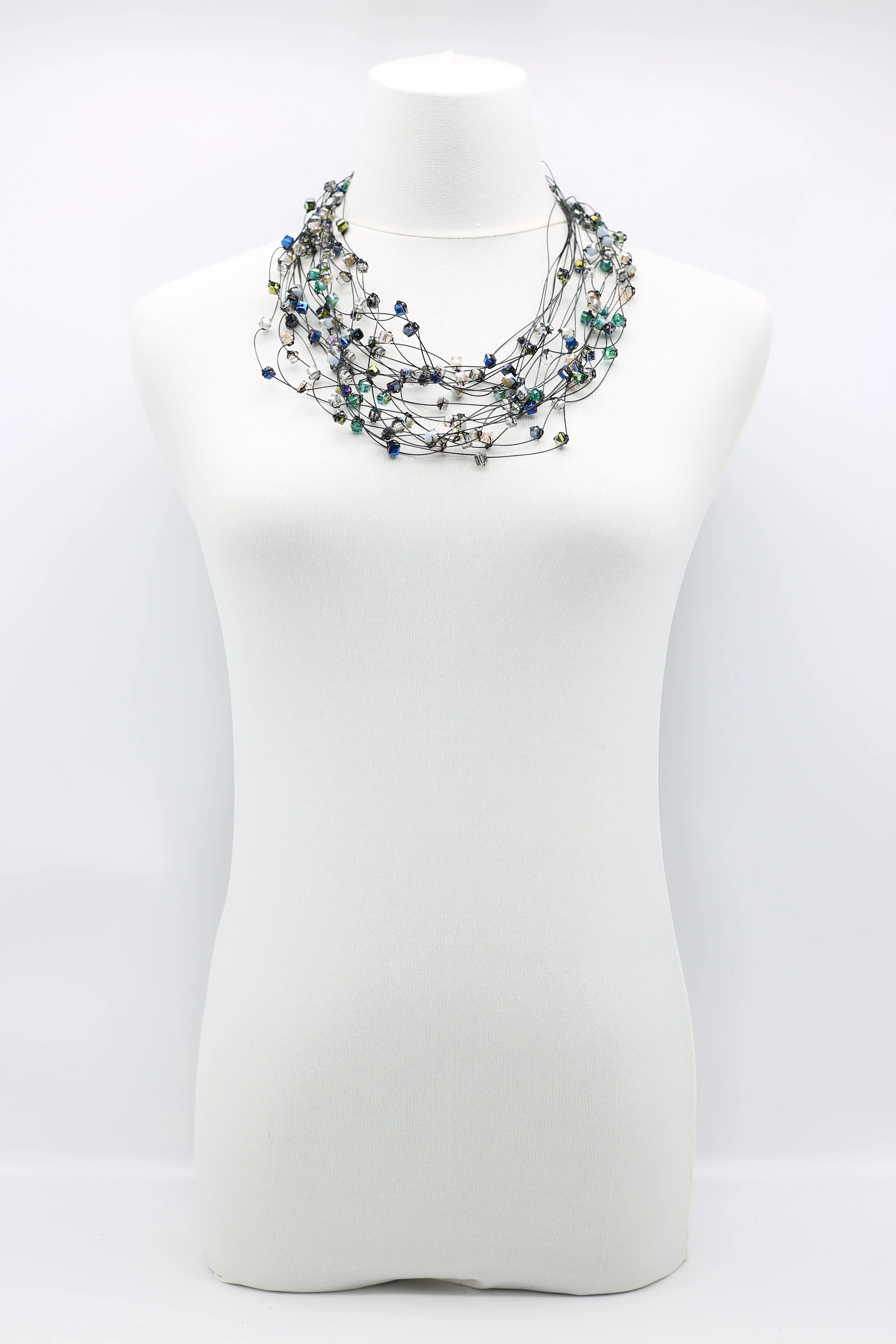 10-stand Crystal Knotted Necklaces