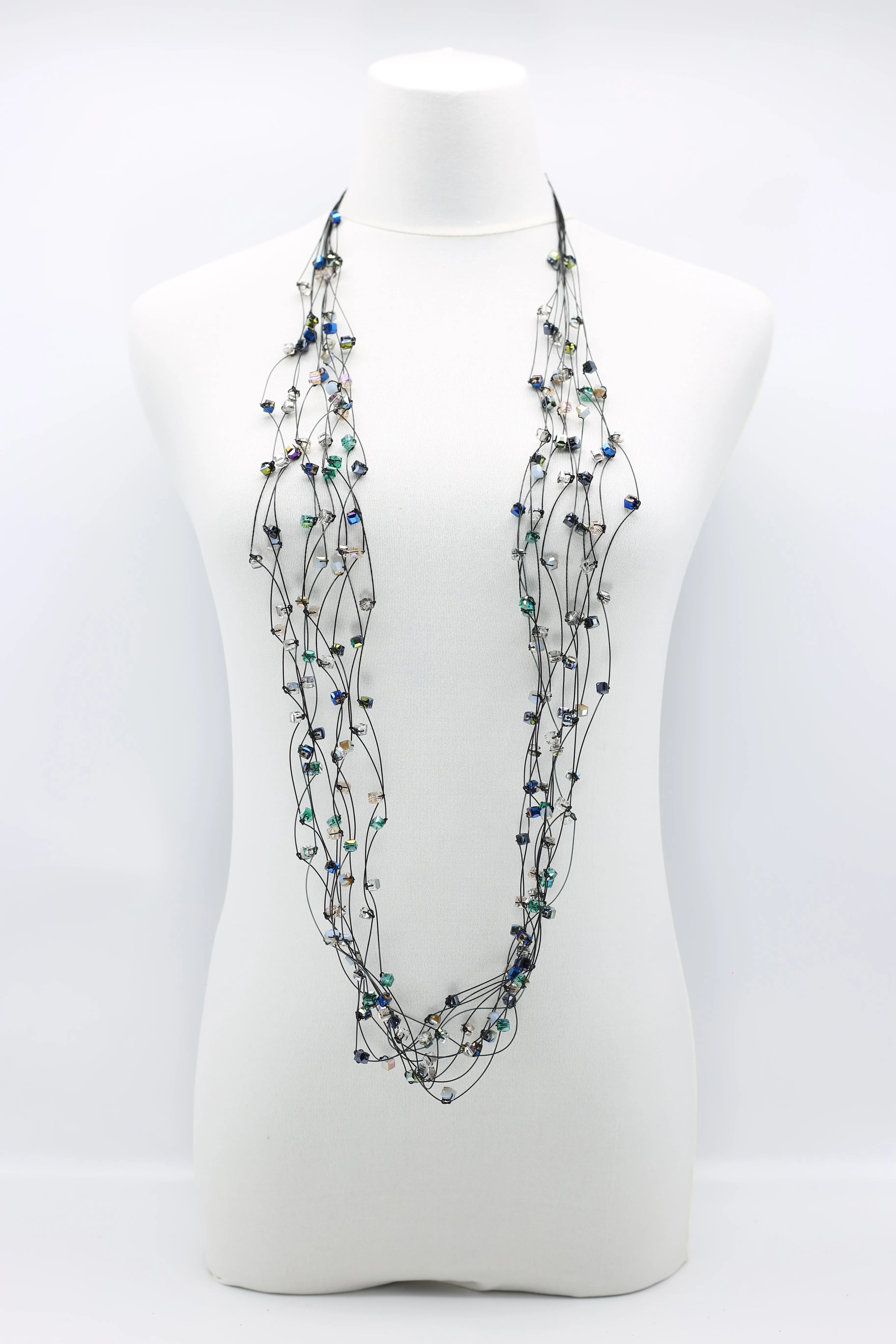 10-stand Crystal Knotted Necklaces
