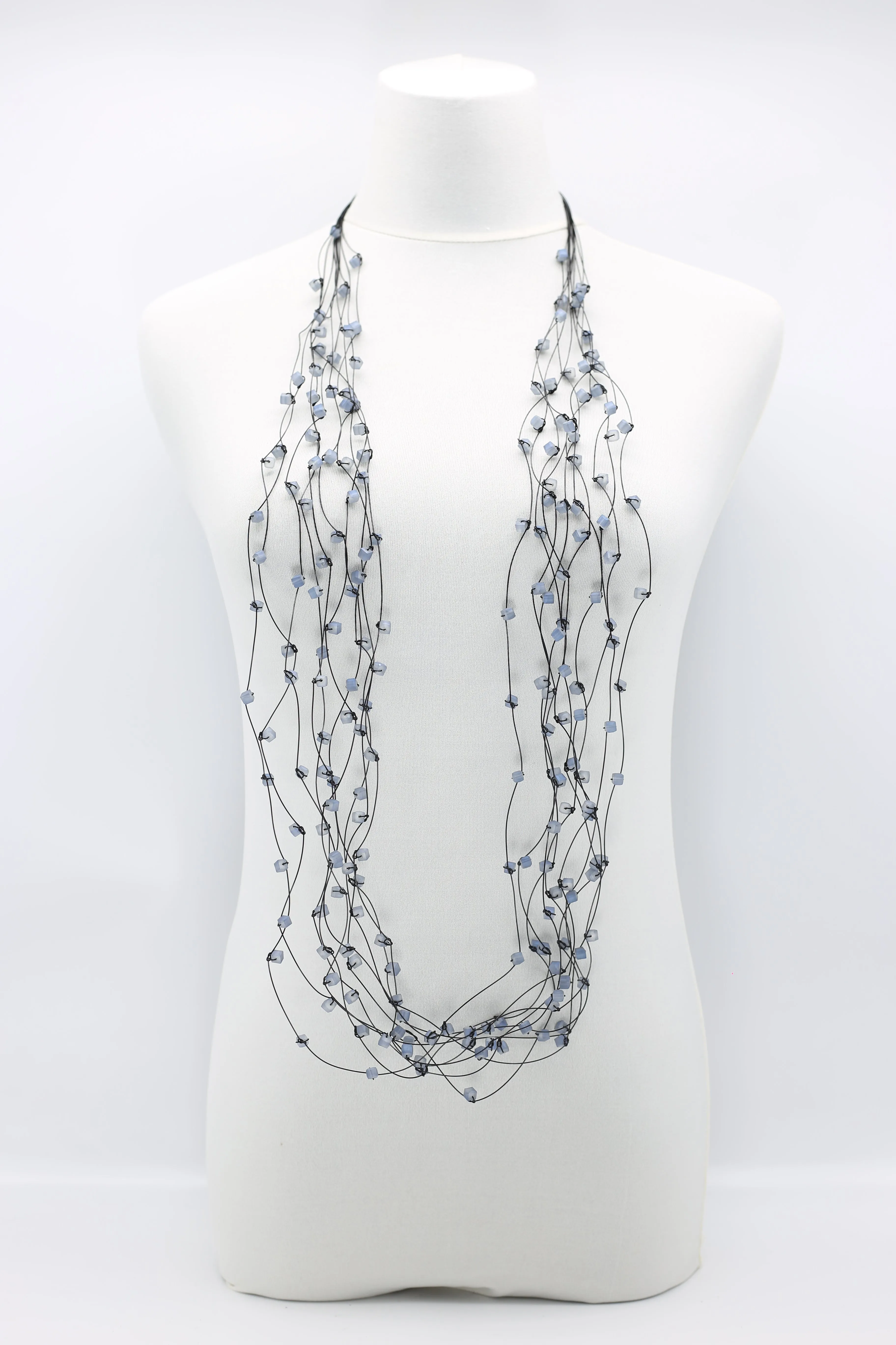 10-stand Crystal Knotted Necklaces