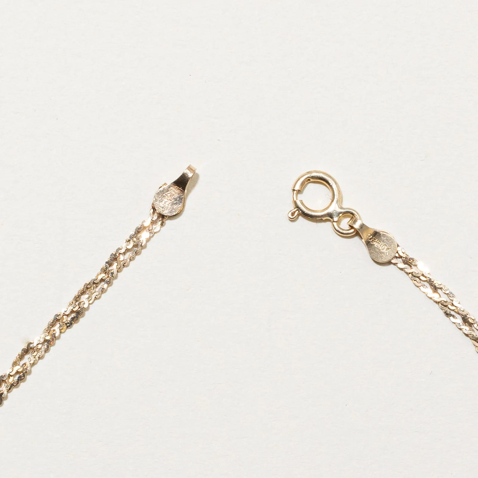10K Yellow Gold Braided S Link Bracelet | 1.62mm | 7"
