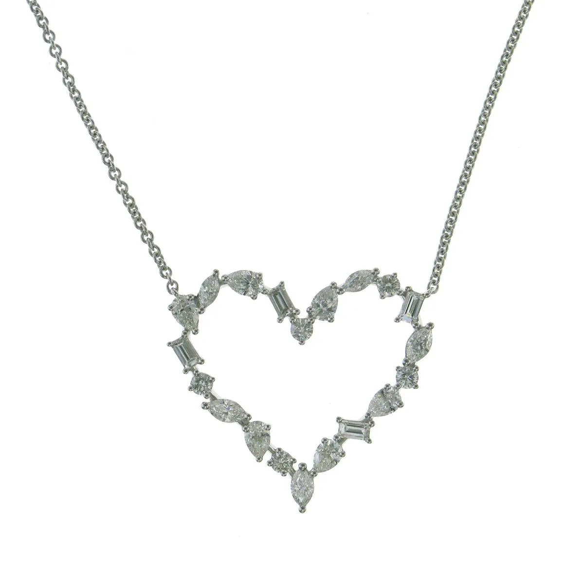 1.32ct tw Diamond Mixed Shaped Heart Necklace