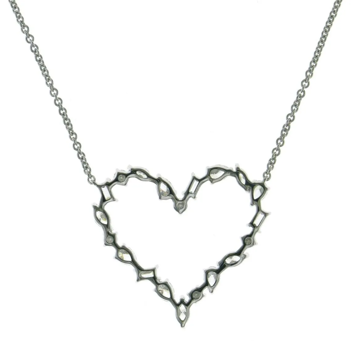 1.32ct tw Diamond Mixed Shaped Heart Necklace