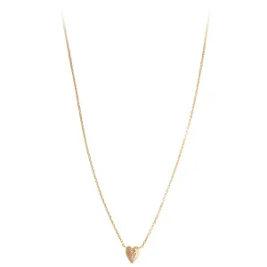 14K GOLD DIAMOND HEART NECKLACE