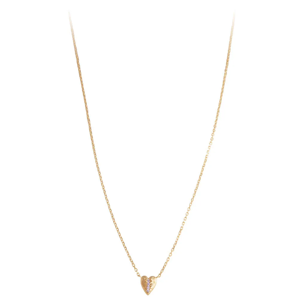 14K GOLD DIAMOND HEART NECKLACE