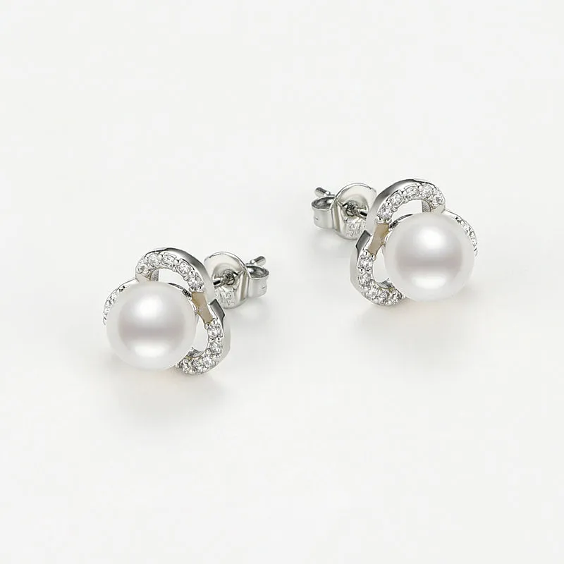14K Gold Filled Natural Freshwater Pearl Stud Earrings