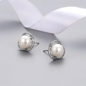 14K Gold Filled Natural Freshwater Pearl Stud Earrings