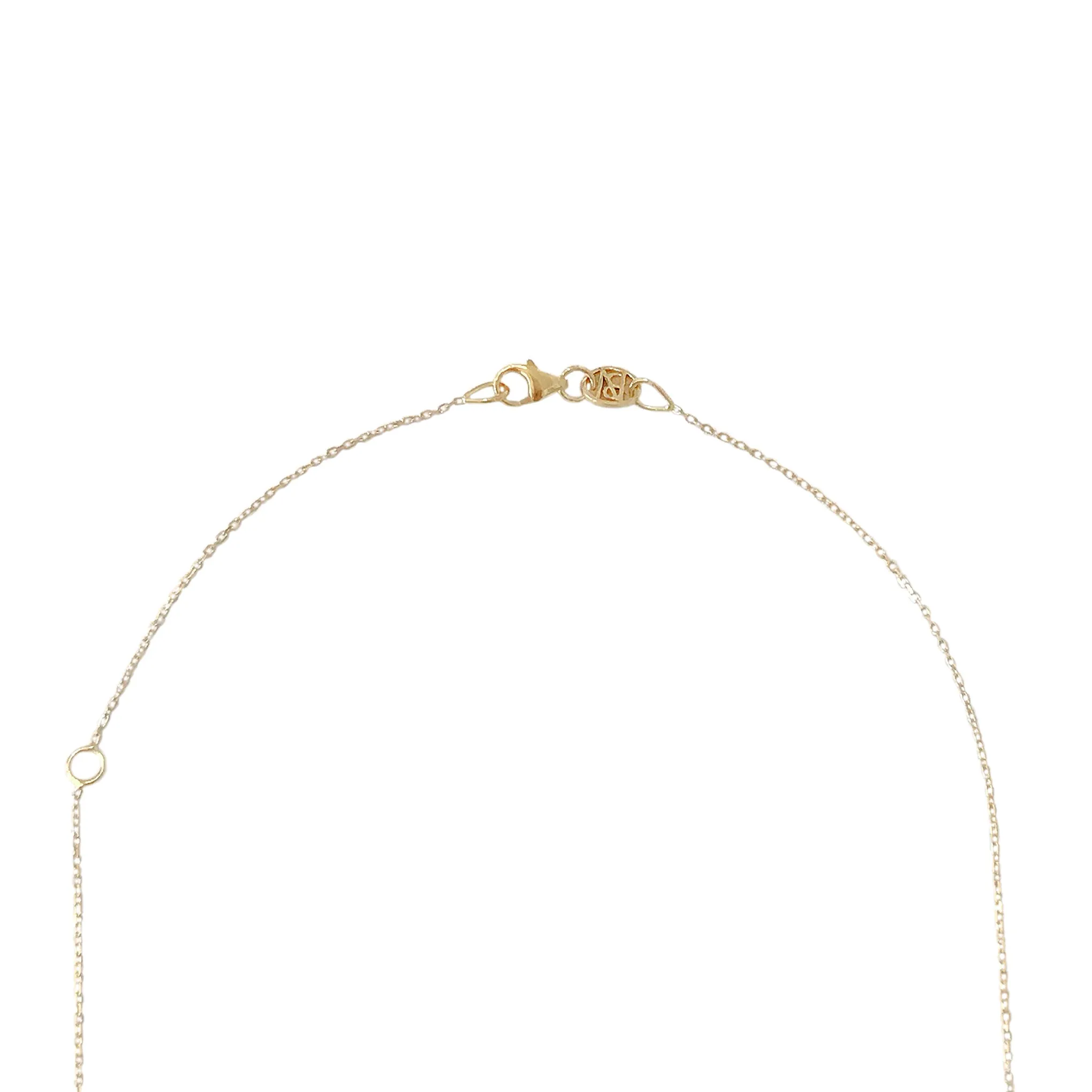 14K Gold Turquoise Heart Shape Frame Necklace, Small Size