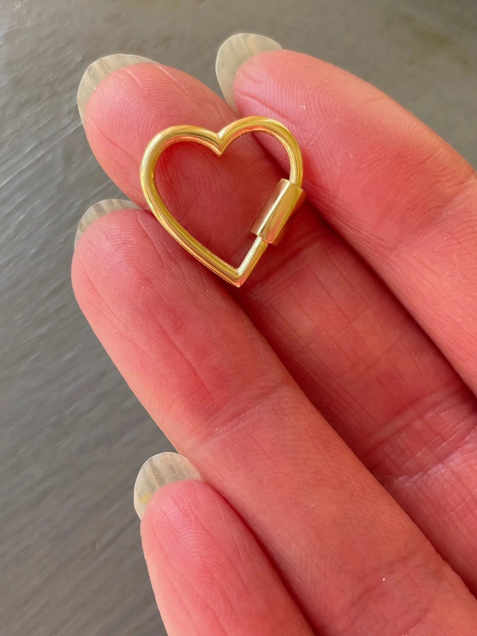 14k Heart Shaped Lock