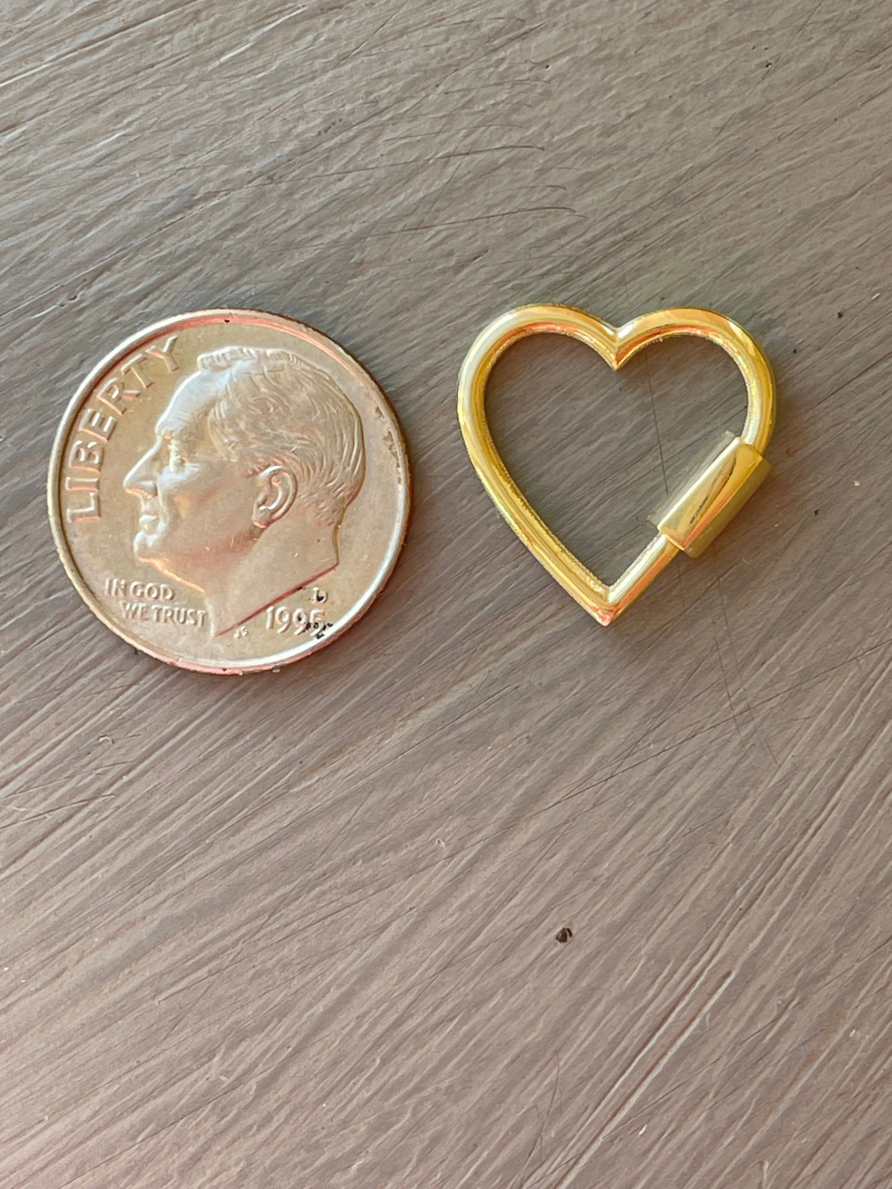 14k Heart Shaped Lock