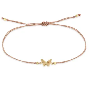 14k Midi Bitty Butterfly Cord Bracelet