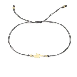 14k Midi Bitty Lightning Bolt Cord Bracelet