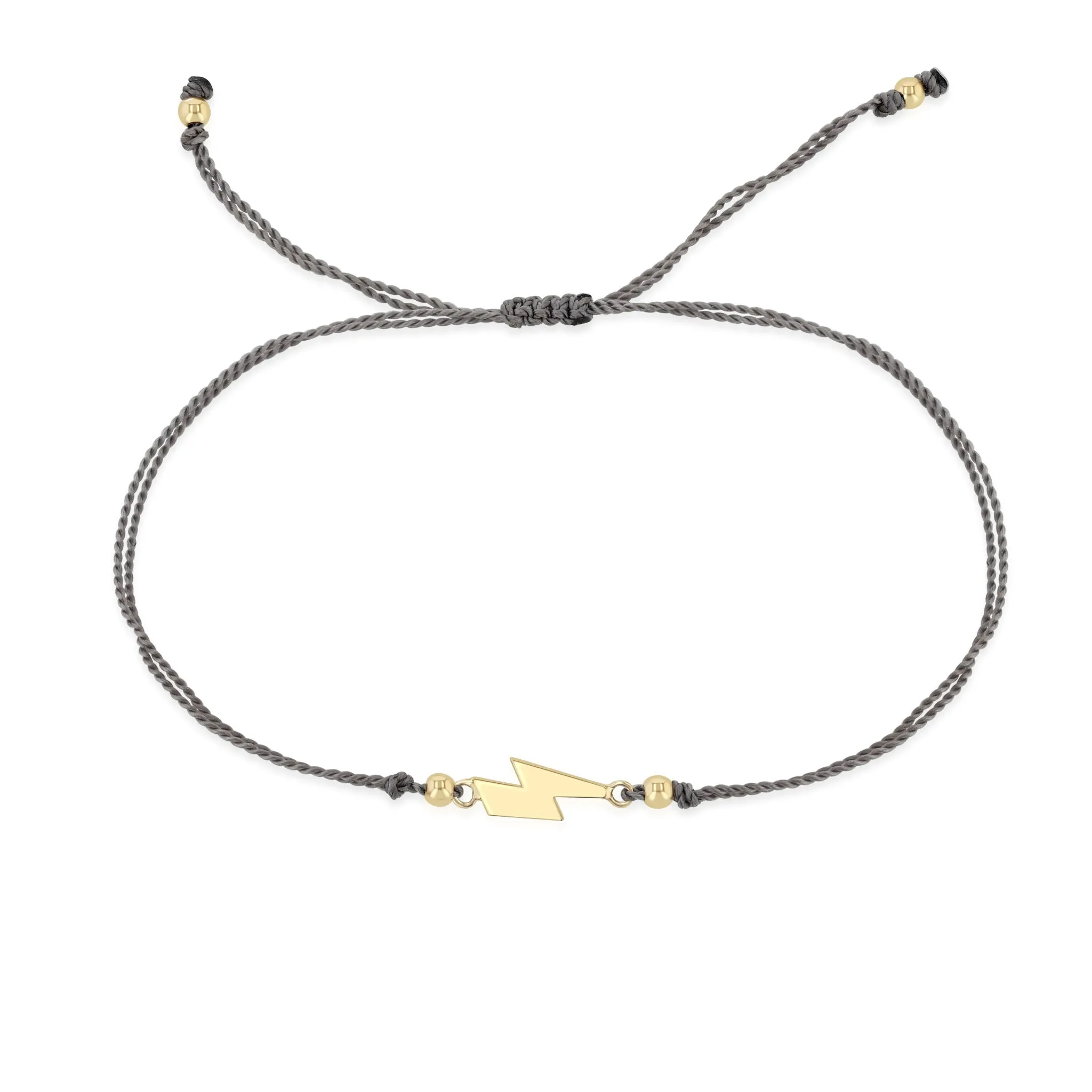 14k Midi Bitty Lightning Bolt Cord Bracelet