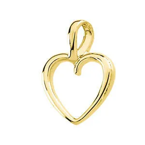 14k Yellow Gold Heart Pendant
