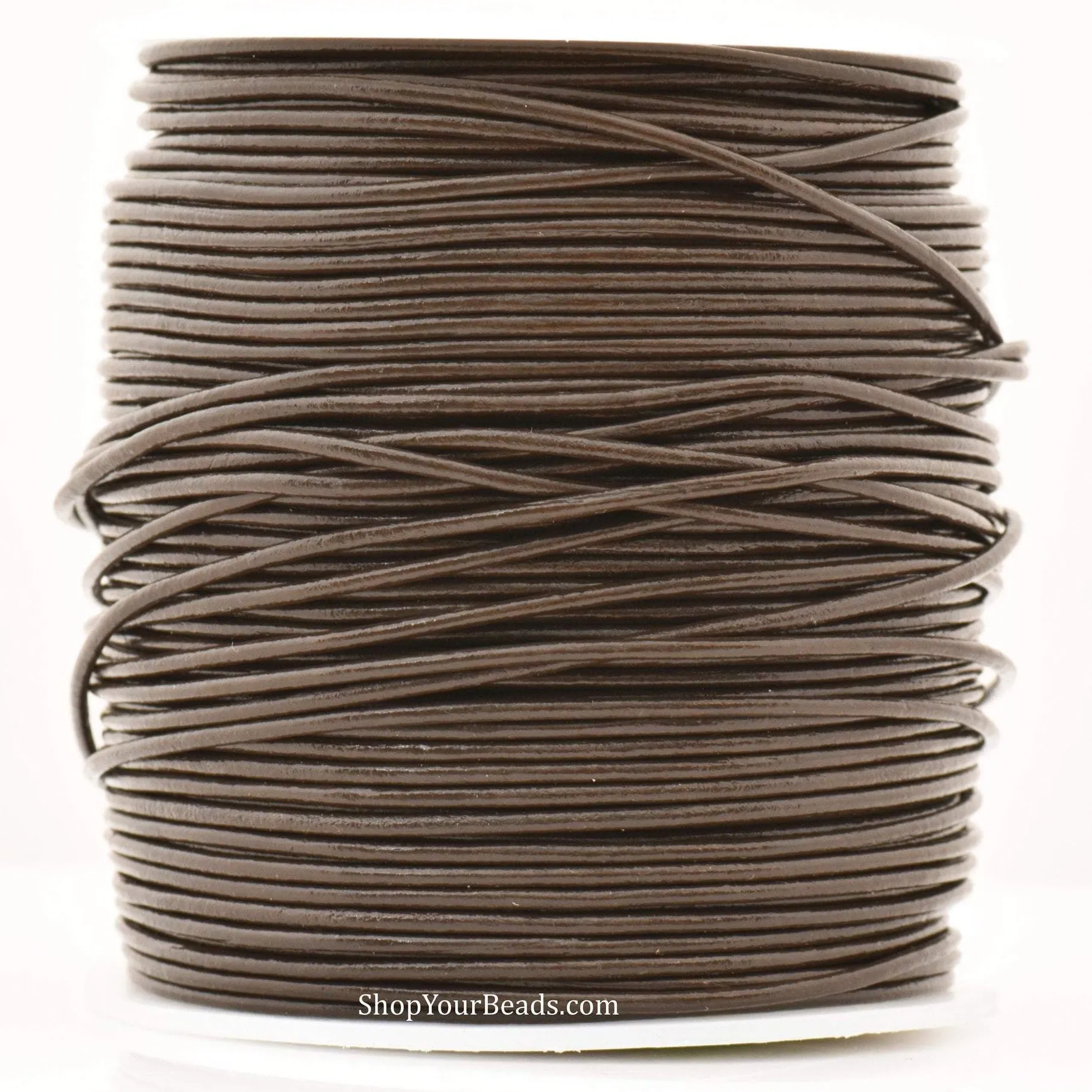 1.5mm Dark Brown Leather Cord - Round