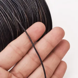 1.5mm Leather Cord - Vintage Navy Blue - Round