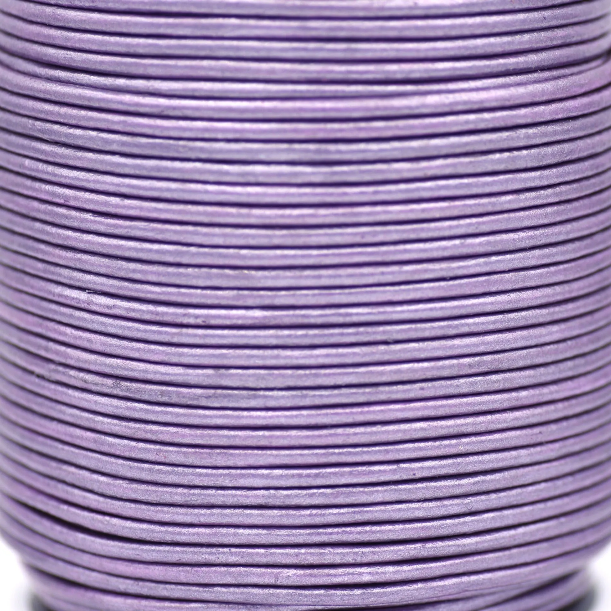 1.5mm Metallic Purple Leather Cord - Round