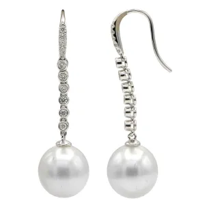 18KW_2.3G Earrings 22D-0.35ct  S.Sea 12-13mm