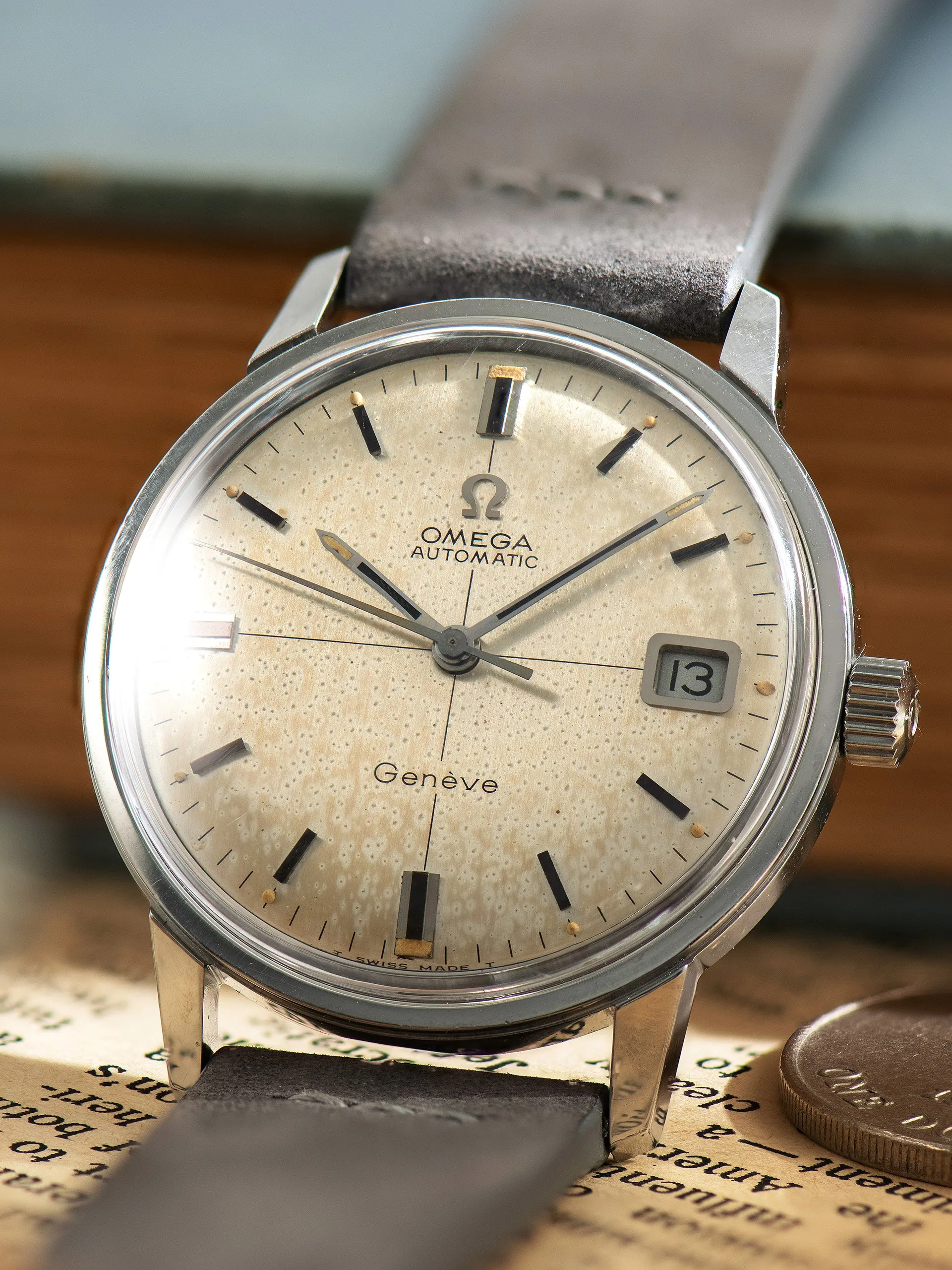 1967 Omega Seamaster Geneve (Ref. 166.002) 'Cal. 565' Silver "Crosshair" Dial