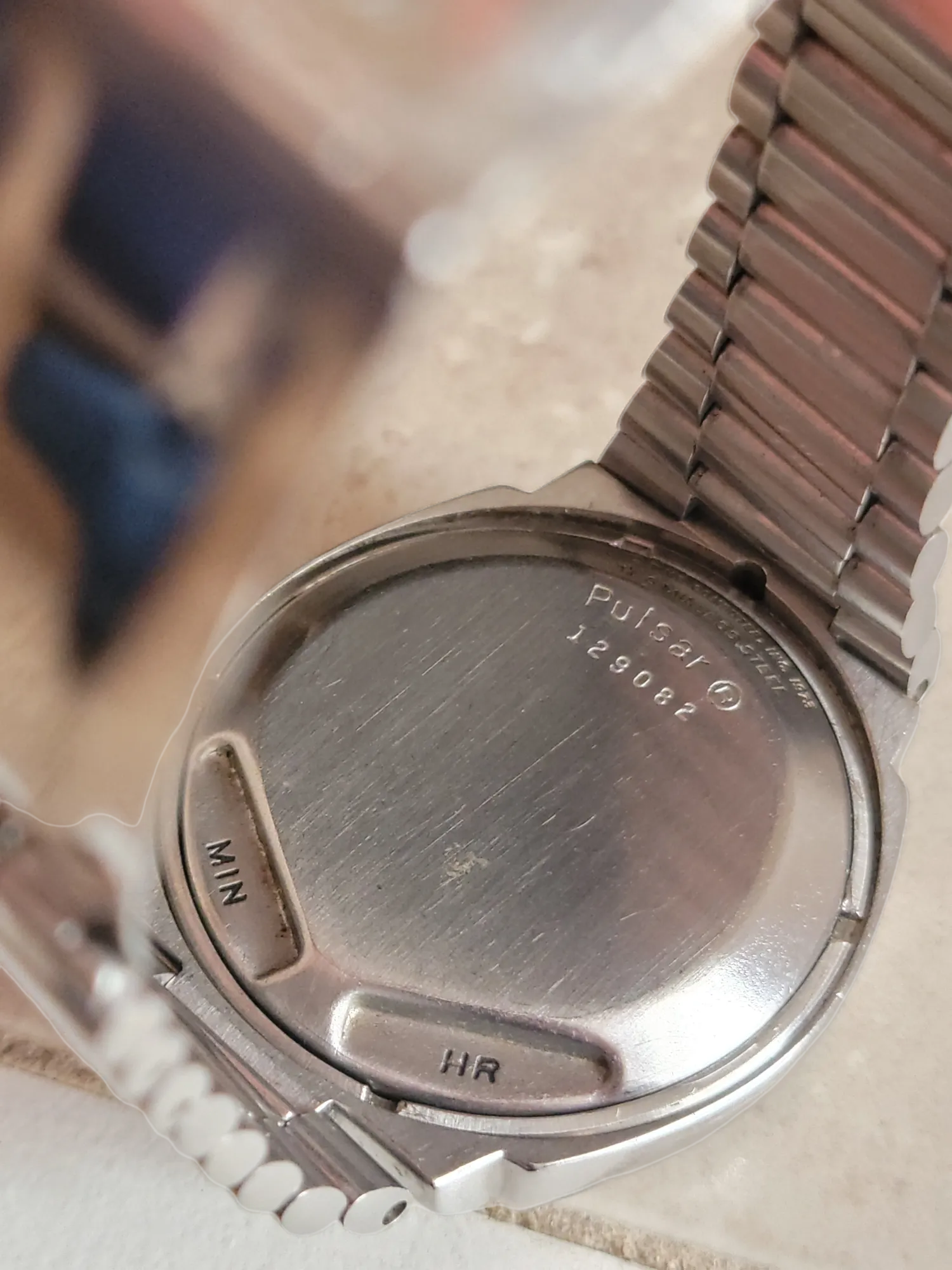 1973 PULSAR P2 Astronaut Wristwatch LED Digital Watch - All S. Steel - In BOX!