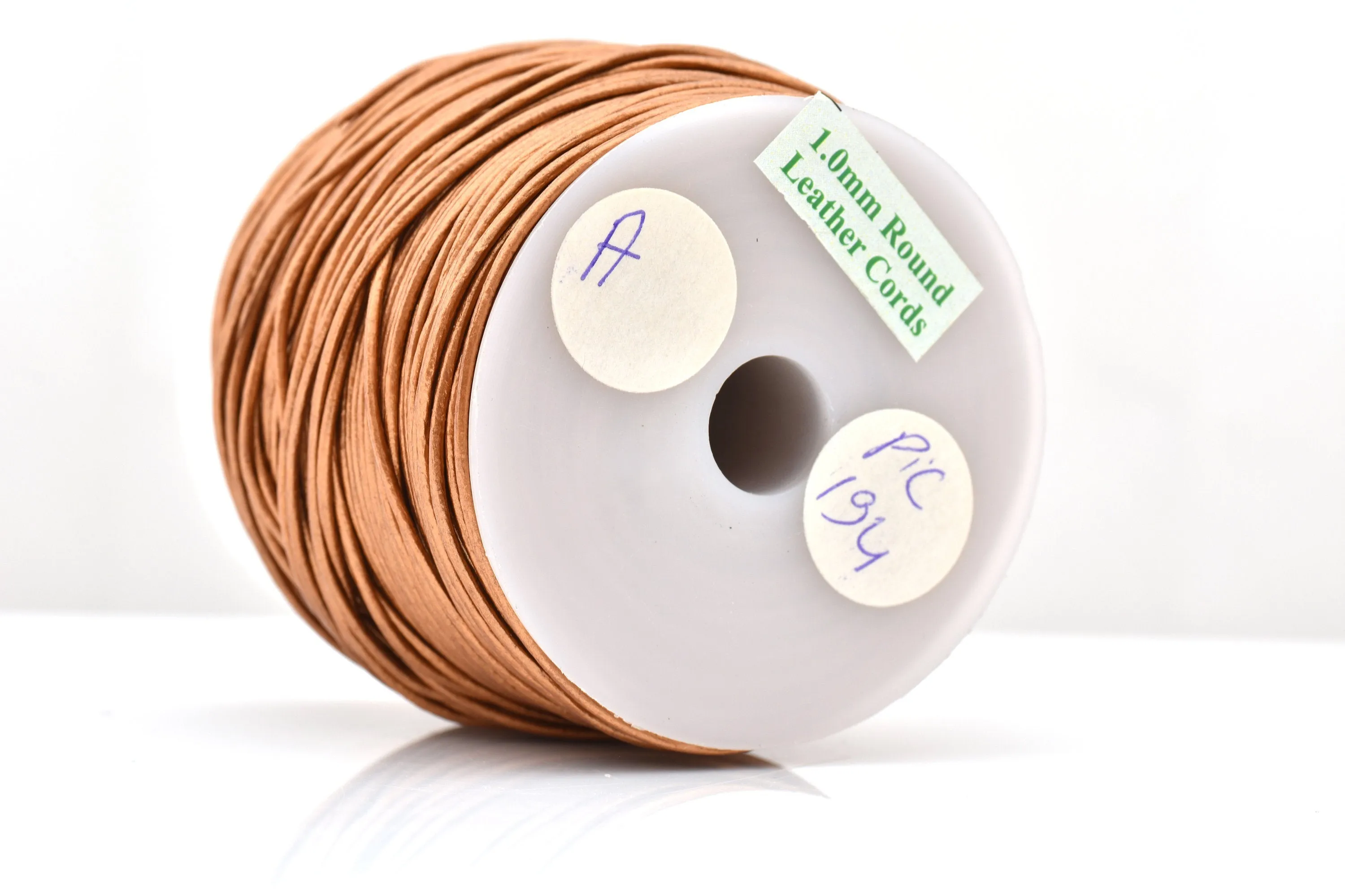1mm Metallic Copper Leather Cord - Round - Premium Quality - Indian Leather - Wrap Bracelet Making Findings - Lead Free - Necklace Making
