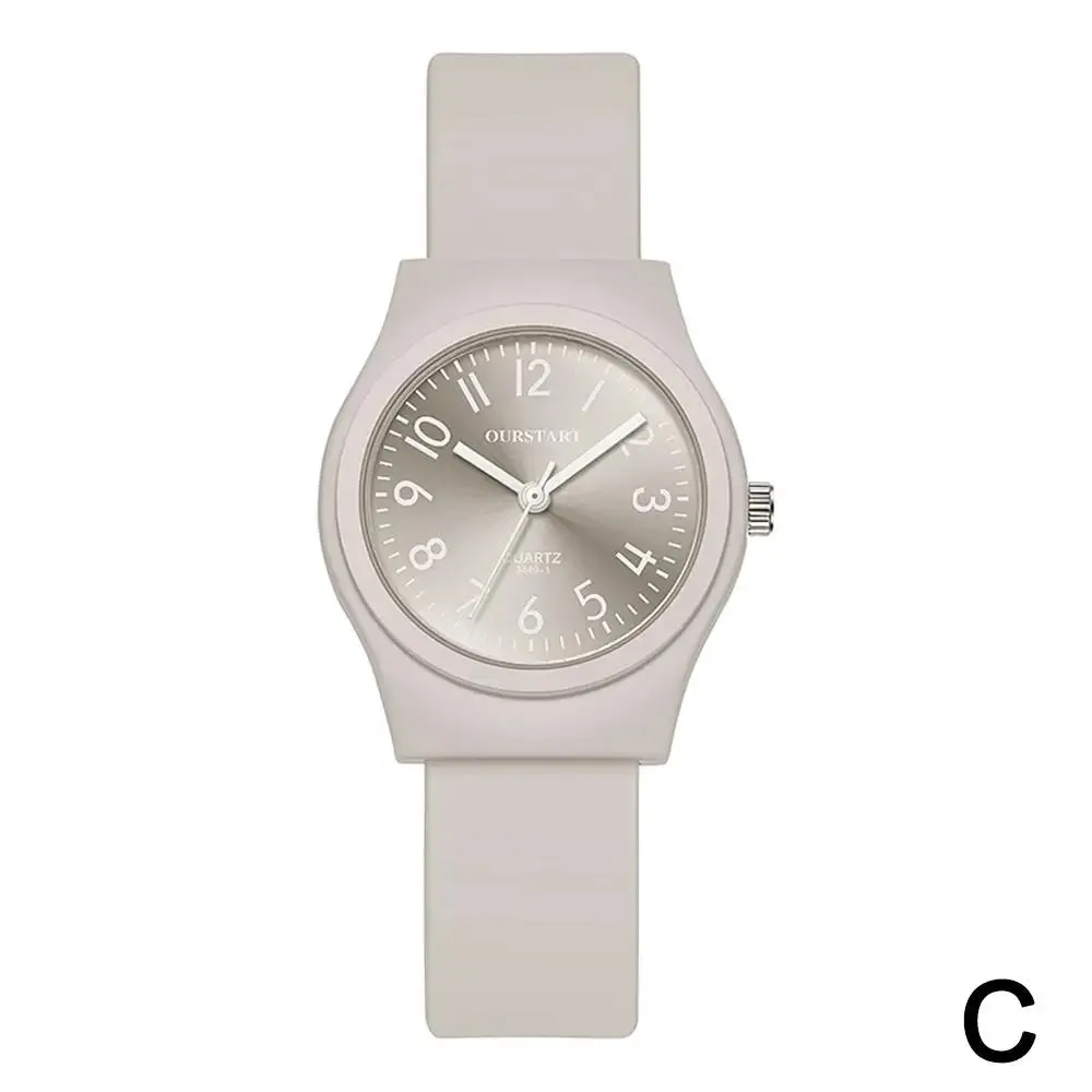 1pc Candy Color Wrist Watches For Women Fashion Quartz Watch Silicone Band Dial Women Wathes Casual Ladies Watch Relogio