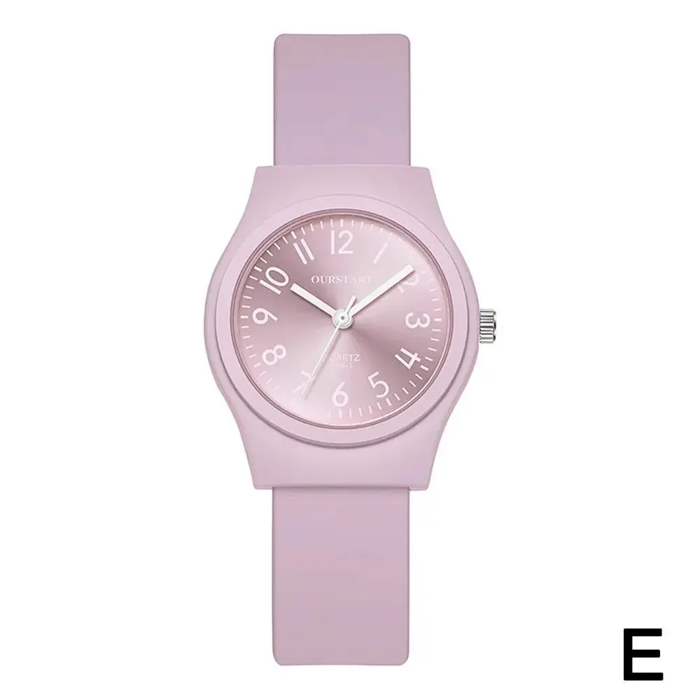 1pc Candy Color Wrist Watches For Women Fashion Quartz Watch Silicone Band Dial Women Wathes Casual Ladies Watch Relogio