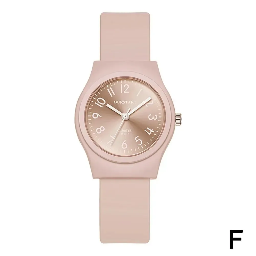 1pc Candy Color Wrist Watches For Women Fashion Quartz Watch Silicone Band Dial Women Wathes Casual Ladies Watch Relogio
