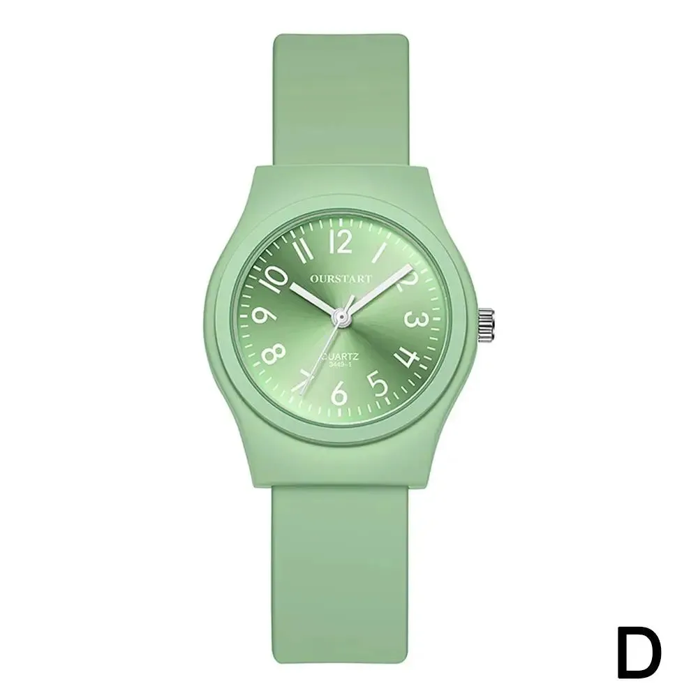 1pc Candy Color Wrist Watches For Women Fashion Quartz Watch Silicone Band Dial Women Wathes Casual Ladies Watch Relogio
