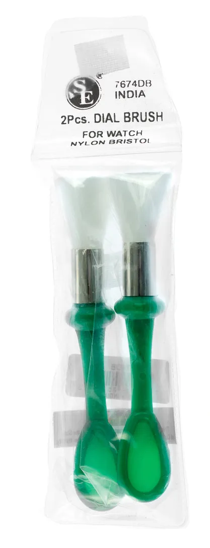 2-piece Nylon Bristle Dial Brush set for watches