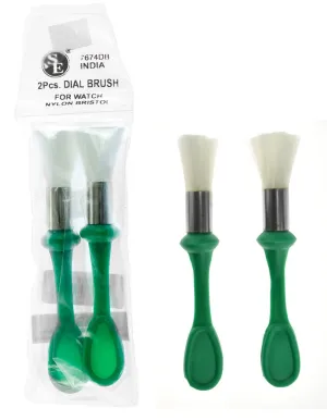 2-piece Nylon Bristle Dial Brush set for watches
