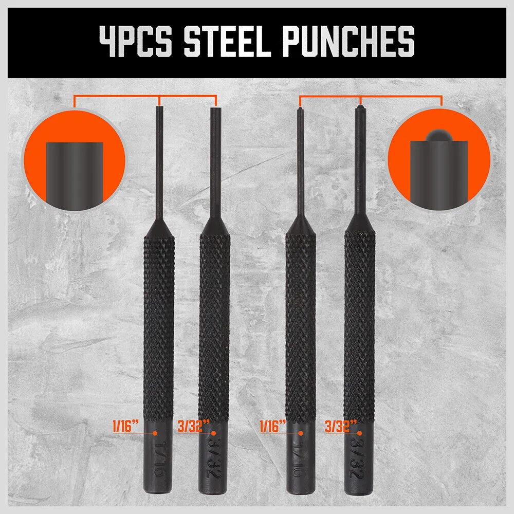 22Pc Hammer & Punch Set with Interchangeable Heads for Gunsmithing and Repairs