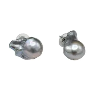 301-07-POST | GRAY WILD PEARL POST EARRINGS