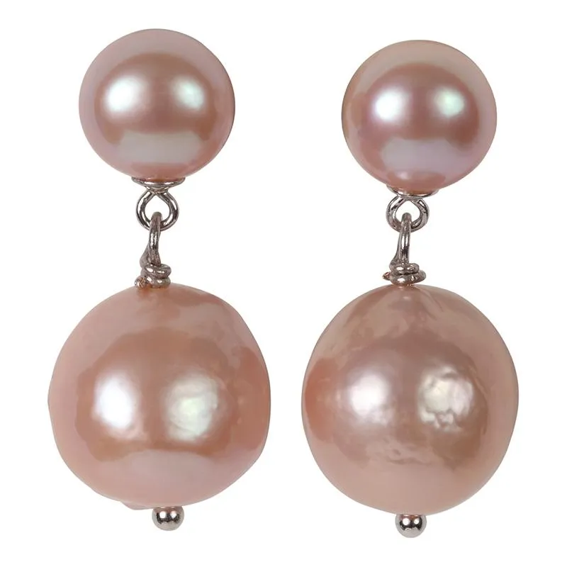 311-02-S | THE KATE EARRINGS (PINK ON SILVER)