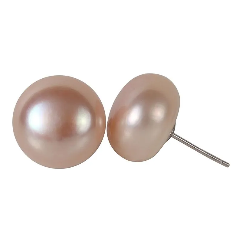 320-02 | 14MM PINK FRESHWATER POST EARRINGS