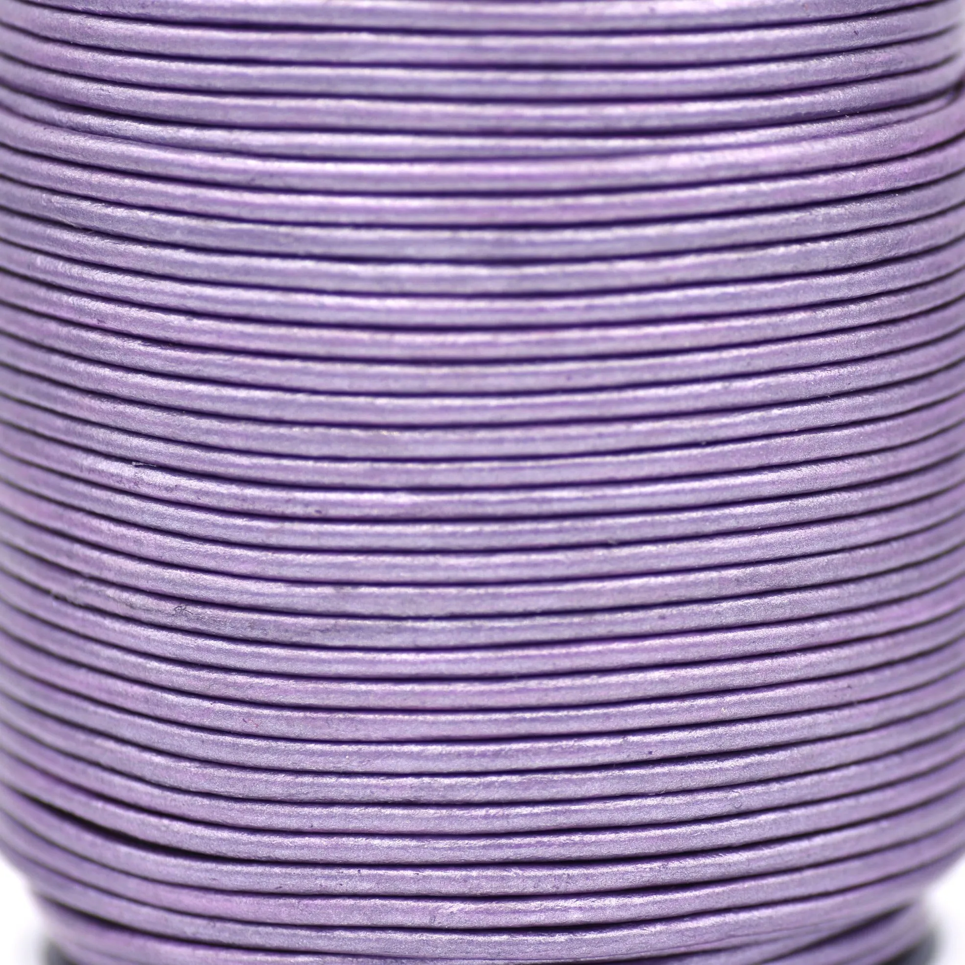 3mm Metallic Purple Leather Cord - Round - Premium Quality - Indian Leather - Wrap Bracelet Making Findings - Lead Free - Necklace Making