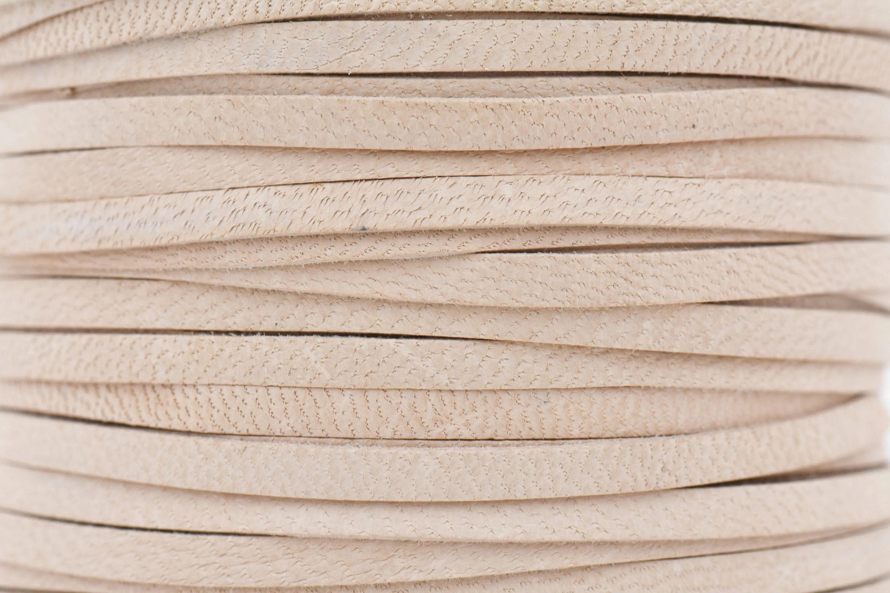 3mm Natural Beige Leather Cord - Premium Quality - Indian Leather - Wrap Bracelet Making Findings - Lead Free - Necklace Making