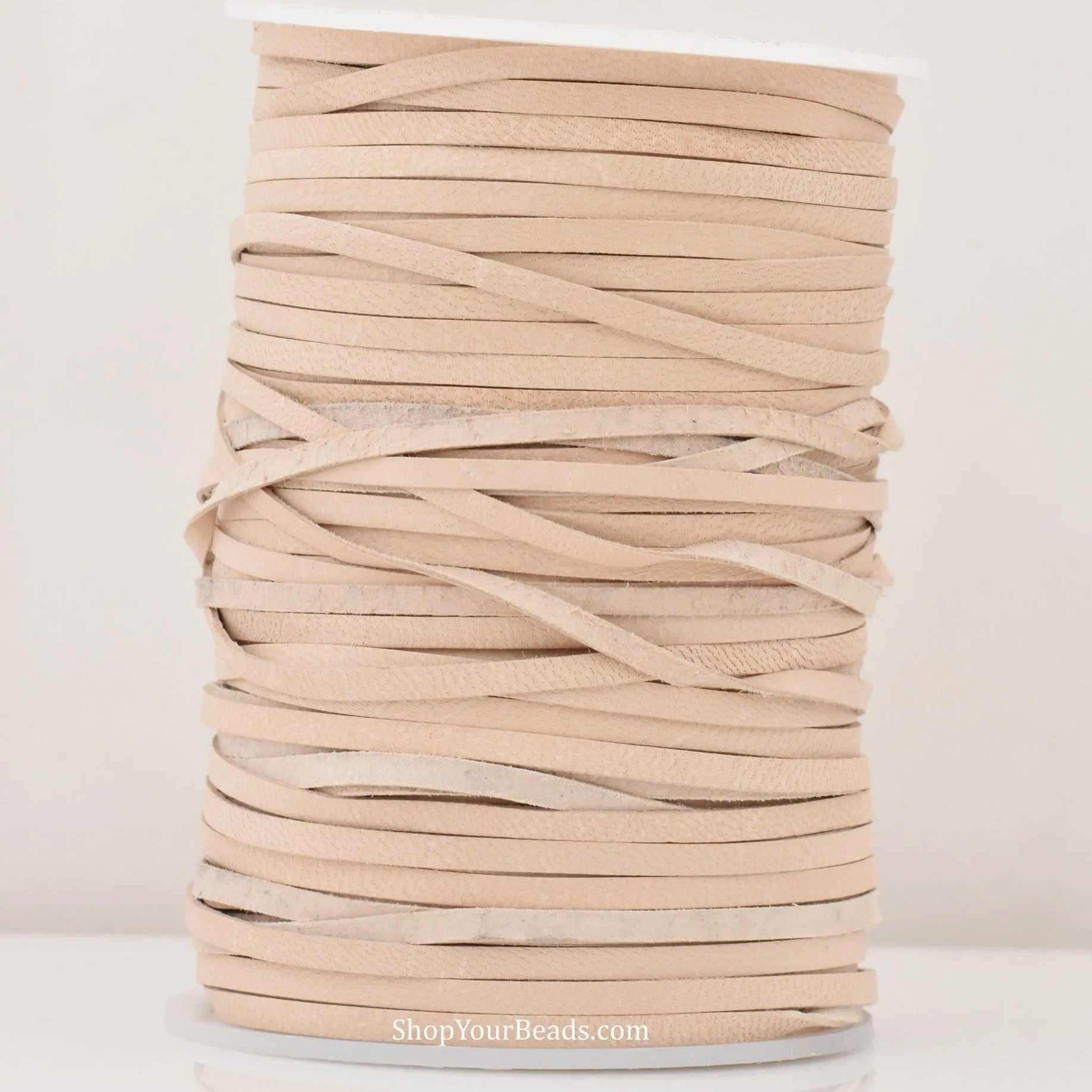 3mm Natural Beige Leather Cord - Premium Quality - Indian Leather - Wrap Bracelet Making Findings - Lead Free - Necklace Making
