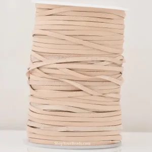 3mm Natural Beige Leather Cord - Premium Quality - Indian Leather - Wrap Bracelet Making Findings - Lead Free - Necklace Making